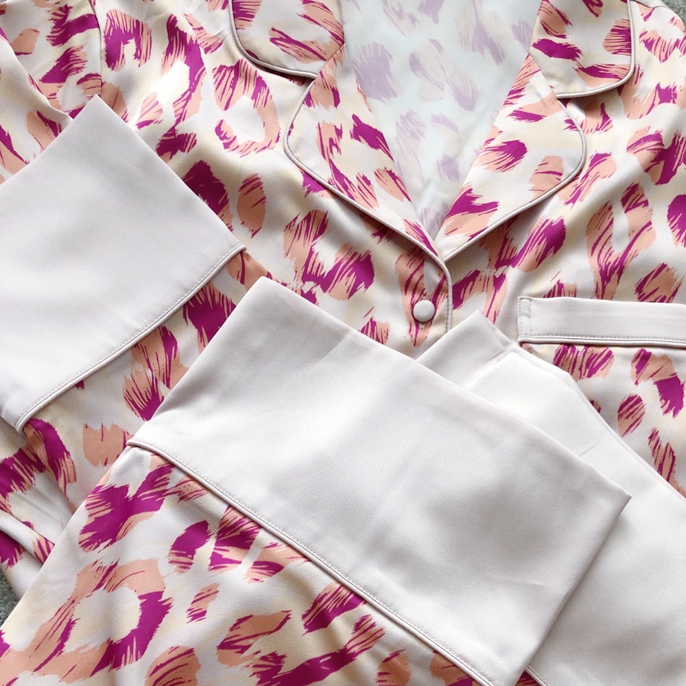 Silky Satin Leopard Pajamas - Picture 3 of 5